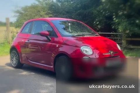 Red Fiat 500 sold to us by its owner